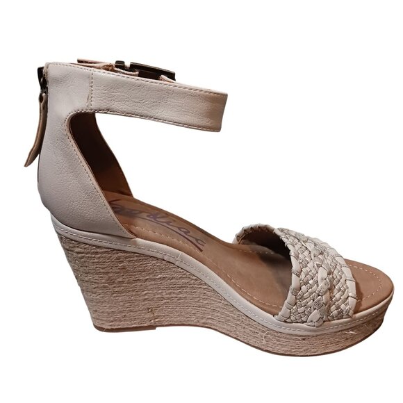 NEW Zodiac Sabeen Braided Espadrille‎ Wedge Sandals Natural/Gold/Silver Size 9.5 - Picture 8 of 13